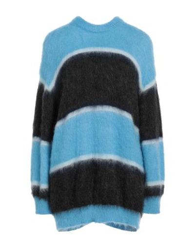 Semicouture Woman Sweater Sky Blue Size Xl Alpaca Wool, Mohair Wool, Polyamide