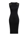 Mangano Woman Midi Dress Black Size 8 Cotton