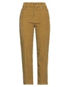 Haikure Woman Pants Mustard Size 30 Cotton, Elastane In Yellow