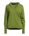 Federica Tosi Woman Sweater Military Green Size 4 Virgin Wool, Cashmere