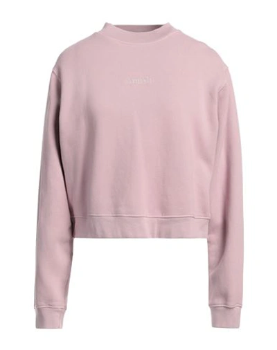 Amish Woman Sweatshirt Light Pink Size L Cotton