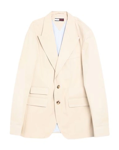 Tommy Hilfiger Hilfiger Collection Man Suit Jacket Beige Size L Cotton