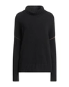 Woolrich Woman Turtleneck Black Size Xl Virgin Wool