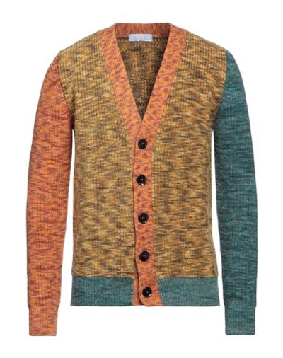 C.9.3 Man Cardigan Mustard Size M Wool In Yellow