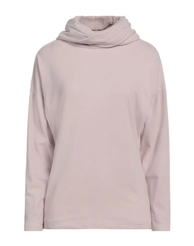 European Culture Woman T-shirt Light Pink Size S Cotton, Elastane