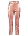 Elisabetta Franchi Woman Pants Rust Size 8 Cotton, Metallic Fiber, Polyester In Red