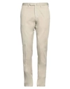Santaniello Man Pants Beige Size 40 Cotton, Elastane In Beige