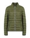 Mixture Woman Down Jacket Military Green Size S Polyamide