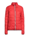 Mixture Woman Down Jacket Coral Size M Polyamide In Red