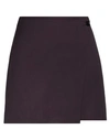 Patrizia Pepe Woman Mini Skirt Deep Purple Size 6 Polyester, Viscose, Elastane