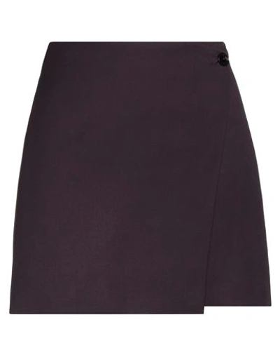 Patrizia Pepe Woman Mini Skirt Deep Purple Size 6 Polyester, Viscose, Elastane In Purple