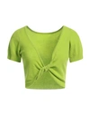 Federica Tosi Woman Sweater Lime Green Size 4 Wool, Cashmere, Polyamide In Green