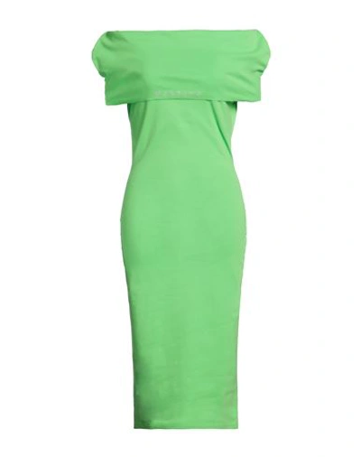 Mangano Woman Midi Dress Light Green Size 8 Cotton