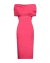Mangano Woman Midi Dress Fuchsia Size 8 Cotton In Pink