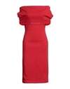 Mangano Woman Midi Dress Red Size 8 Cotton