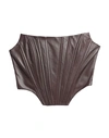 Giuseppe Di Morabito Woman Top Dark Brown Size 6 Lambskin In Brown