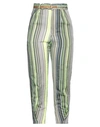 White Sand Woman Pants Lime Green Size 4 Polyamide, Silk, Polyester, Acetate