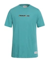 Numero 00 Man T-shirt Turquoise Size Xxl Cotton In Blue