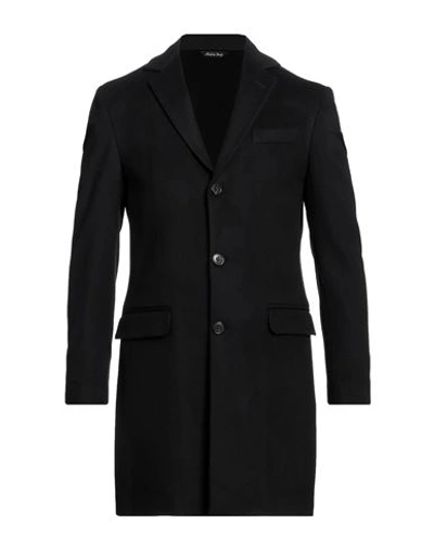 Stefano Calmonte Man Coat Black Size 40 Wool, Polyamide