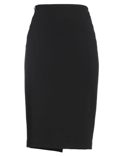 Alessandro Legora Woman Midi Skirt Black Size 12 Polyamide, Viscose, Polyester, Elastane