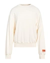Heron Preston Man Sweatshirt Ivory Size L Organic Cotton, Elastane, Polyester In White