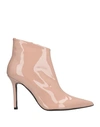 Eddy Daniele Woman Ankle Boots Blush Size 10 Soft Leather In Pink