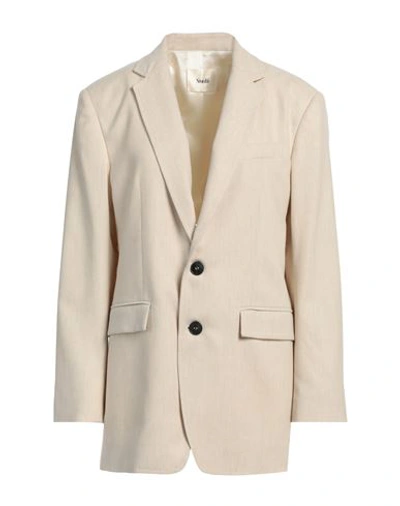 Suoli Woman Blazer Beige Size 6 Polyester, Viscose, Elastane