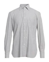 Luigi Borrelli Napoli Man Shirt Light Grey Size 17 ½ Cotton, Lyocell In Grey