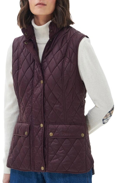 Barbour Otterburn Vest In Black Cherry