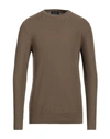 Drumohr Man Sweater Khaki Size 40 Cotton In Beige