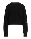 Erika Cavallini Woman Sweater Black Size L Wool, Polyamide