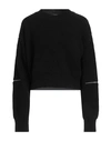 Erika Cavallini Woman Sweater Black Size Xl Wool, Polyamide