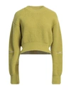 Erika Cavallini Woman Sweater Acid Green Size S Wool, Polyamide