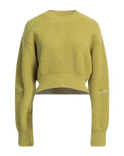 Erika Cavallini Woman Sweater Acid Green Size S Wool, Polyamide In Green