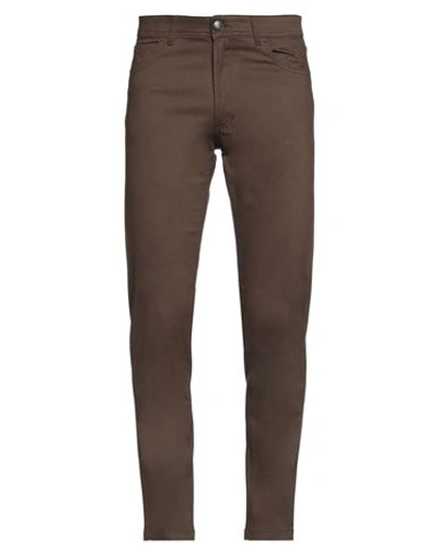 Liu •jo Man Man Pants Dark Brown Size 30 Cotton, Elastane In Brown