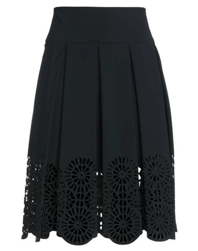 Rrd Woman Mini Skirt Black Size 10 Polyamide, Elastane