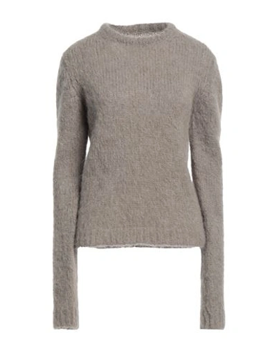 Rick Owens Woman Sweater Dove Grey Size S Mohair Wool, Alpaca Wool, Polyamide In Grey