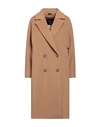 Cinzia Rocca Woman Coat Camel Size 14 Wool, Polyamide, Cashmere In Beige