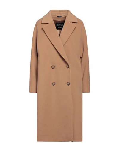 Cinzia Rocca Woman Coat Camel Size 14 Wool, Polyamide, Cashmere In Beige