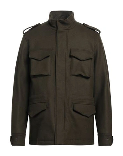 Altea Man Jacket Military Green Size M Wool, Polyamide
