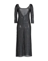 Antonella Rizza Woman Maxi Dress Black Size M Cotton, Viscose