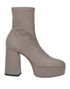 Vic Matie Vic Matiē Woman Ankle Boots Lead Size 6 Soft Leather In Grey