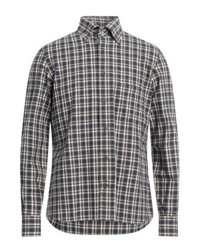 Mazzarelli Man Shirt Midnight Blue Size 17 Cotton