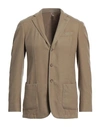 Santaniello Man Suit Jacket Sand Size 42 Wool, Polyester In Beige