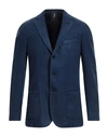 Santaniello Man Suit Jacket Navy Blue Size 42 Cashmere