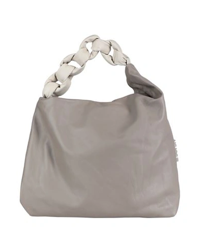 Vic Matie Vic Matiē Woman Shoulder Bag Dove Grey Size - Soft Leather