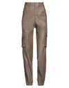 Federica Tosi Woman Pants Khaki Size 26 Viscose, Polyamide, Polyester, Elastane In Beige