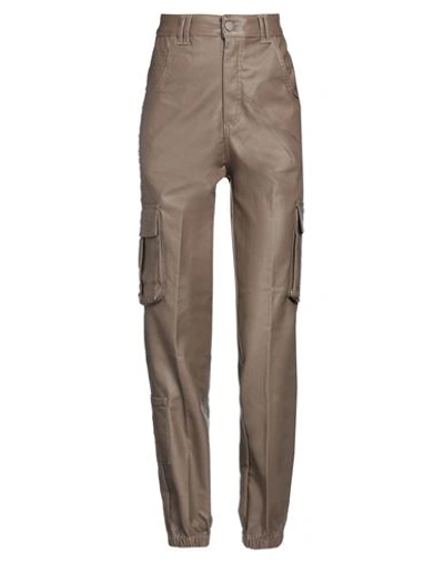 Federica Tosi Woman Pants Khaki Size 26 Viscose, Polyamide, Polyester, Elastane In Beige