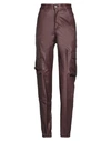 Federica Tosi Woman Pants Deep Purple Size 30 Viscose, Polyamide, Polyester, Elastane