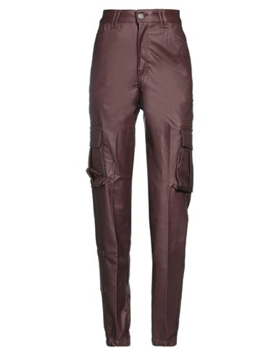 Federica Tosi Woman Pants Plum Size 26 Viscose, Polyamide, Polyester, Elastane In Purple